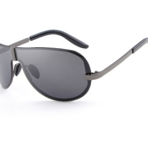 Frameless fashion sunglasses frog mirror polarized men's sunglasses glasses