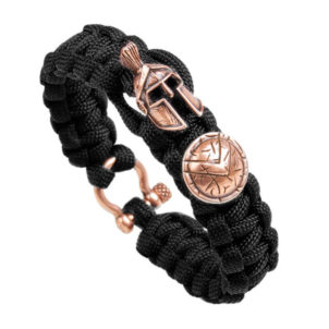 Umbrella rope helmet shield bracelet
