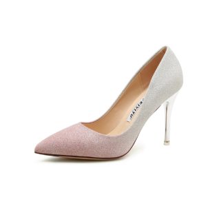 Girls shallow mouth pointed shoes high heels