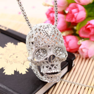 Skull Long Chain Necklace