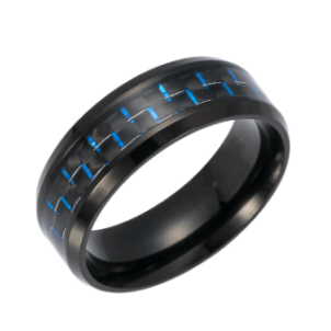 Carbon fiber ring men's ring fashion men's titanium steel ring