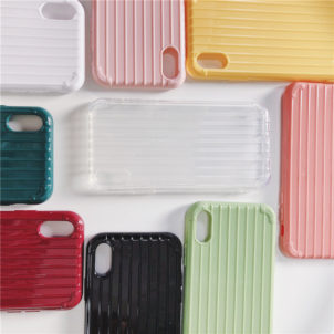 Solid color tpu suitcase phone case
