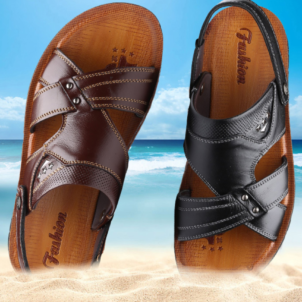 First layer cowhide beach shoes