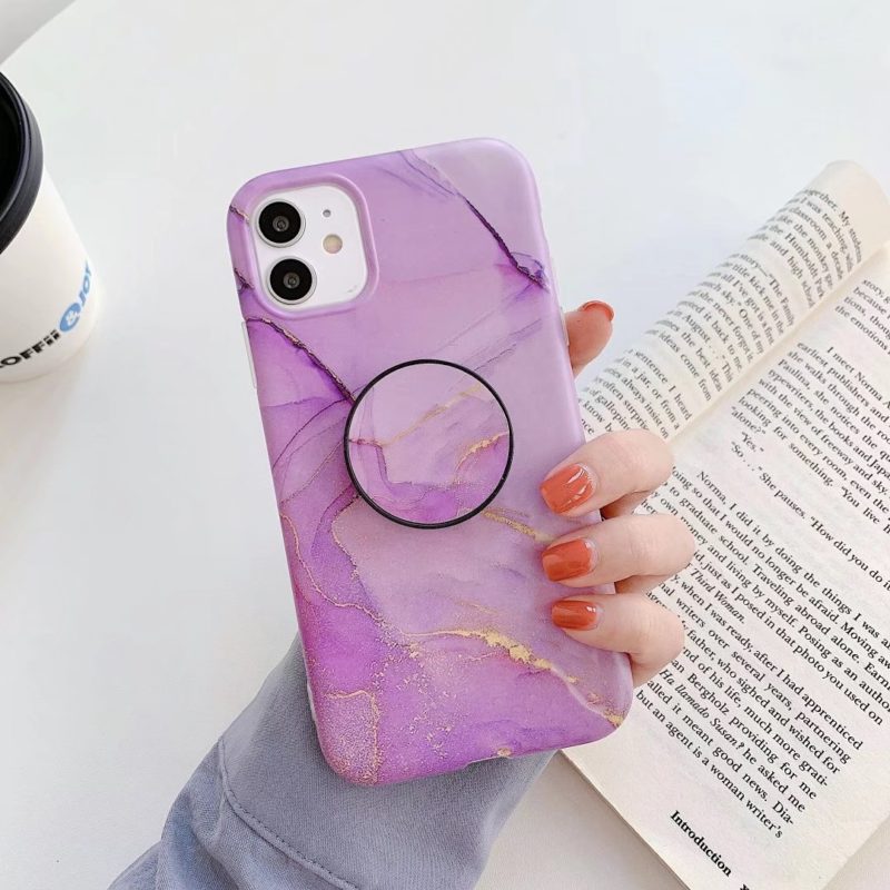 Frosted marble pattern mobile phone case