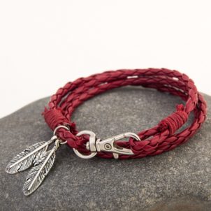 Woven multilayer leather rope bracelet