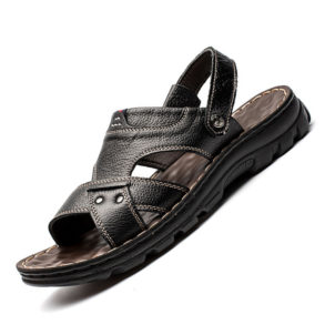 Beach shoes leather soft soled men's shoes