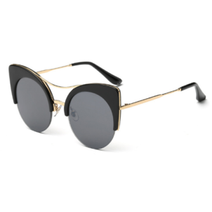 Tide brand men and women sunglasses European and American cat eye reflective sunglasses Street shot glasses
