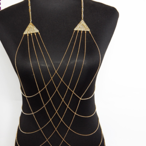 Fringed sexy body chain necklace (Golden)