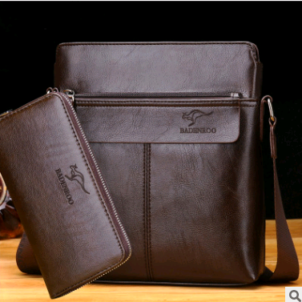 New Kangaroo Men's Bag Shoulder Bag Men's Business Messenger Bag Men's Trendy High-end Shoulder Bag