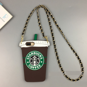 Coffee Cup with 8p Chain Back Silicone Sheath