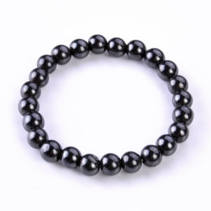 8mm bead hand beaded elastic magnetic magnet bracelet black magnet magnetic therapy jewelry