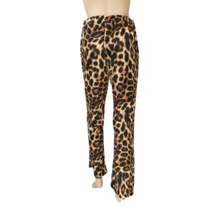 Slim leopard flare pants