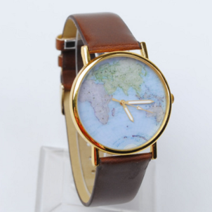 World Map Wrist Watch