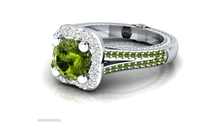 Fashion OL Emerald Zircon Ring