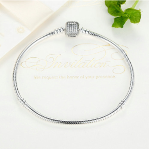 S925 sterling silver square diamond bracelet