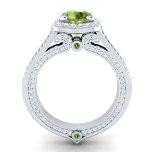 Fashion OL Emerald Zircon Ring