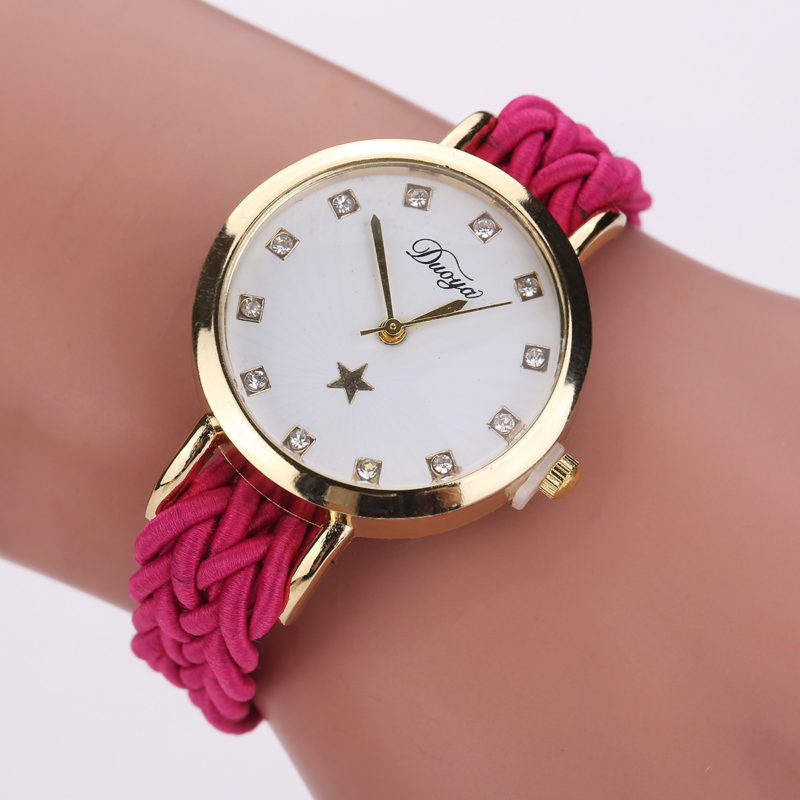 New multicolor woven ladies watch