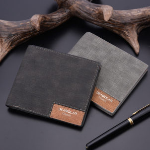2020 new men's short wallet day Korean version of the ancient youth walletthin male cross money leather wholesale