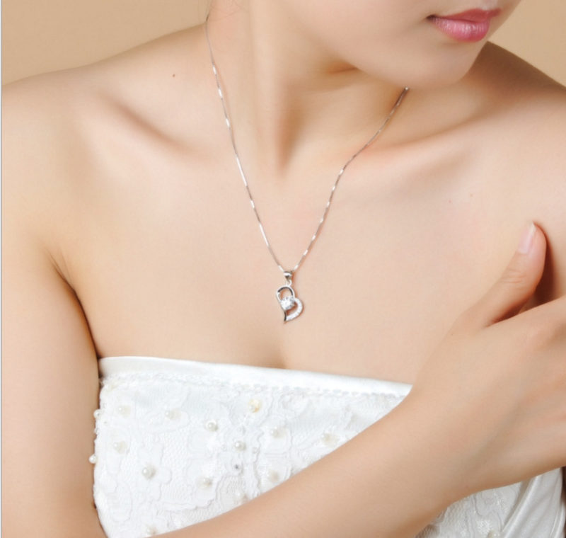 Korean silver jewelry necklace