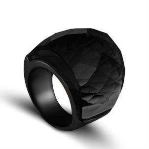 Black and white two-tone ring
