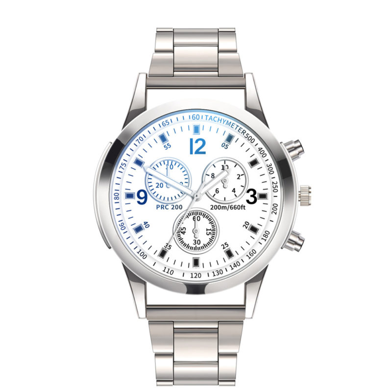 Quartz watch stainless steel dial watch