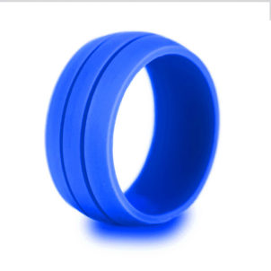 Wide double slot silicone ring