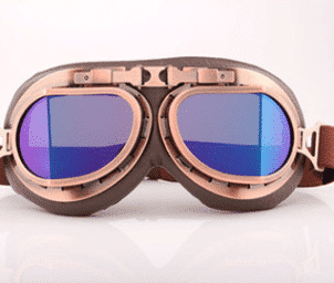 Evomosa New Universal Vintage Pilot Biker Motorcycle Goggles glasses for HelmetFace Half Motocross Goggles For Harley Ktm
