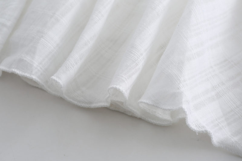 Lace Lace White High Waist Dress