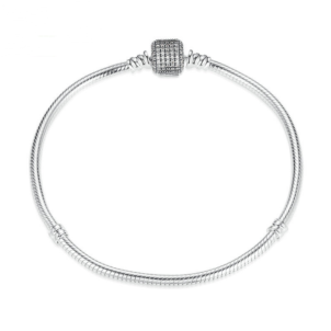 S925 sterling silver square diamond bracelet