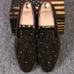 Studded leather shoes