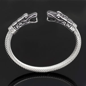 Dragon Torc Armring Stainless Steel Bracelet