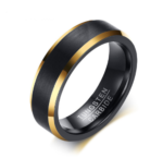 Black Gold Color Tungsten Ring Men