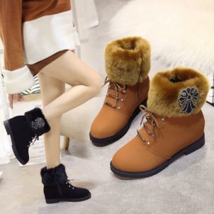 Cashmere lady fur boots Dolphine