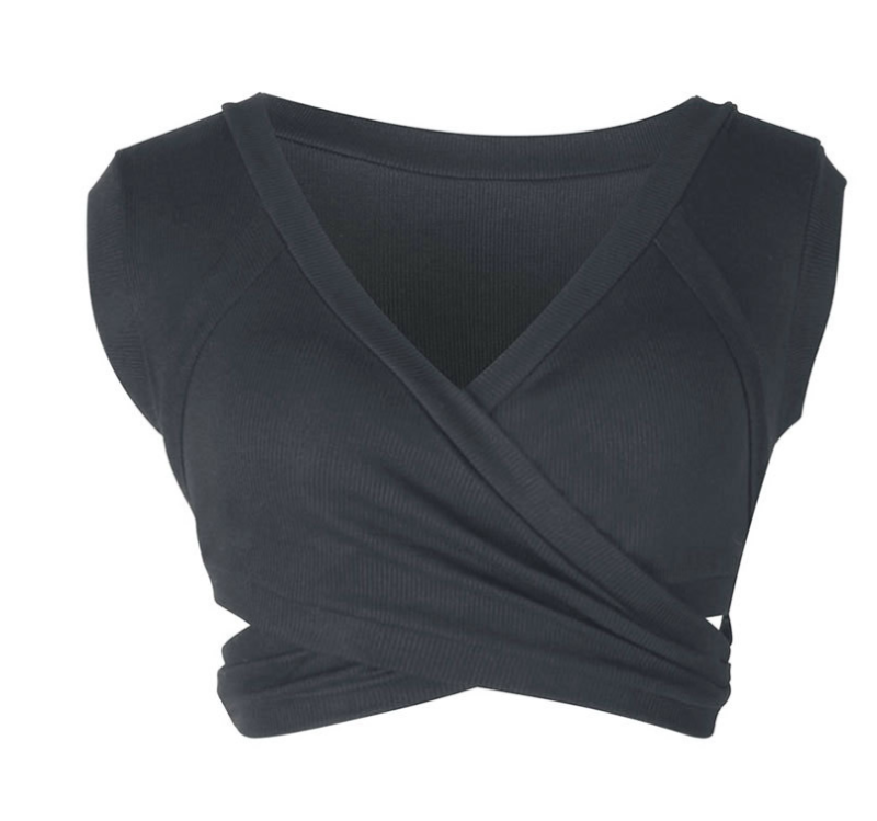 Summer women's sleeveless straps navel short vest bottoming shirt