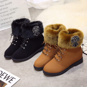 Cashmere lady fur boots Dolphine